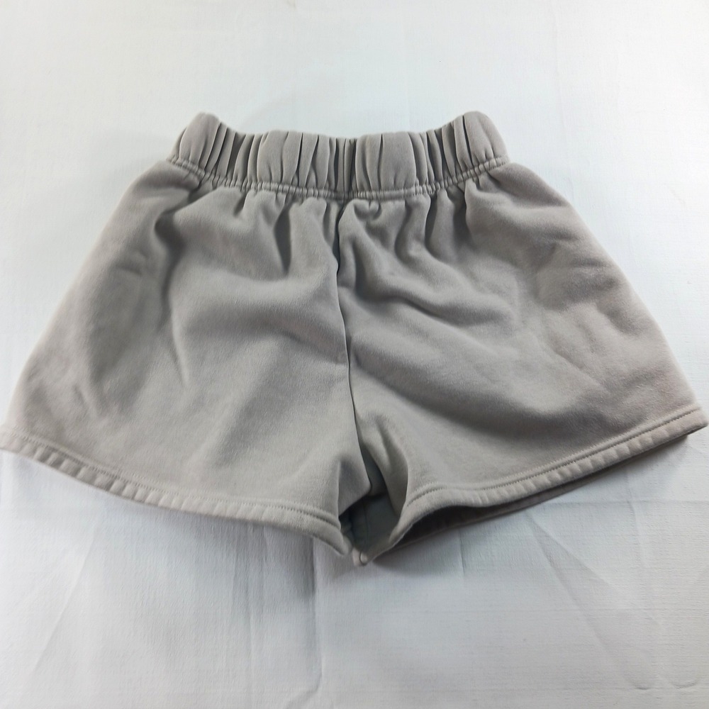 Kamo Fitness Womens XS Fleece Lounge Shorts Taupe Grey High Waisted Pockets